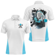 Load image into Gallery viewer, Custom Watercolor Pickleball Polo Shirts, Men'S Pickleball Outfits Pickleball Gifts | Blue IPHW6933