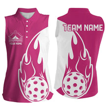 Load image into Gallery viewer, Custom Pink Flame Pickleball Shirts For Women, Pickleball Team Uniform Women'S Outfit IPHW7451
