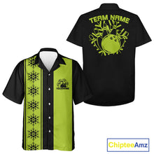 Load image into Gallery viewer, Custom Retro 50S Christmas Bowling Button Up Shirts, Vintage Xmas Bowling Shirt IPHW10105
