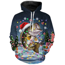 Load image into Gallery viewer, Custom Christmas Largemouth Bass Fishing Shirts, Xmas Bass Fishing Shirt For Men, Women And Kid IPHW7971