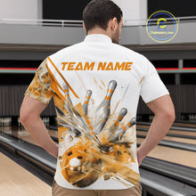 Load image into Gallery viewer, Custom Black And Yellow Men Bowling Team Shirts, Bowling League Shirt Bowlers Outfit IPHW10784