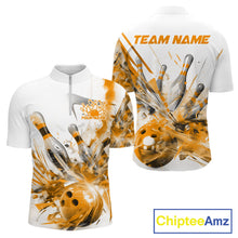 Load image into Gallery viewer, Custom Black And Yellow Men Bowling Team Shirts, Bowling League Shirt Bowlers Outfit IPHW10784