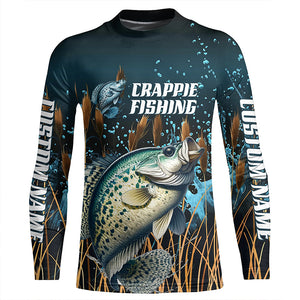 Crappie Fishing Customized Long Sleeve Tournament Fishing Shirts, Crappie Fishing Jerseys IPHW6633