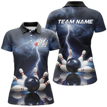 Load image into Gallery viewer, Custom Striking Thunder Lightning Ladies Bowling Shirts, Bowling Team Jersey Bowler Outfit IPHW7975