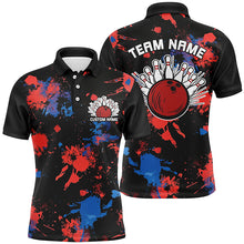 Load image into Gallery viewer, Red White And Blue Colors Camo Custom Men And Women Bowling Team Shirts Bowler Outfits IPHW6471