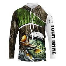 Load image into Gallery viewer, Personalized Crappie Fishing Camo Long Sleeve Fishing Shirts, Crappie Fishing Jerseys IPHW7200