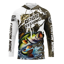 Load image into Gallery viewer, Custom Largemouth Bass Fishing Tournament Jerseys, Bass Long Sleeve Fishing Shirts Camo IPHW6843