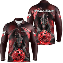 Load image into Gallery viewer, Custom Red Dragon Bowling Team Shirts For Men, Bowling Tournament Bowler Uniform Outfits IPHW7988