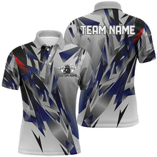 Load image into Gallery viewer, Blue And Gray Custom Name Unisex Bowling Team Shirts, Bowling Tournament Jerseys For Bowlers Gift IPHW6188