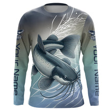 Load image into Gallery viewer, Personalized Catfish Fishing Jerseys, Catfish Long Sleeve Tournament Fishing Shirts IPHW7015