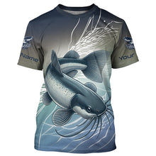 Load image into Gallery viewer, Personalized Catfish Fishing Jerseys, Catfish Long Sleeve Tournament Fishing Shirts IPHW7015