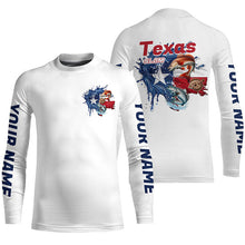 Load image into Gallery viewer, Custom Texas Slam Long Sleeve Fishing Shirts, Texas Trio Redfish, Trout, Flounder Fishing Shirts IPHW7054