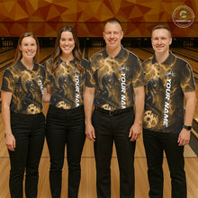 Load image into Gallery viewer, Custom Yellow Thunder Lightning Bowling Team Men Polo Shirt, Dragon Bowling Jerseys IPHW10198