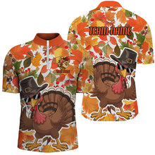 Load image into Gallery viewer, Custom Funny Turkey Bowling Shirts For Men, Thanksgiving Bowling Team Shirt Bowler Outfits IPHW7639