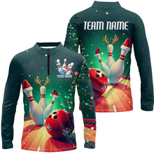 Load image into Gallery viewer, Custom Christmas Bowling Shirts For Men, Bowling Team Shirt Christmas Bowling Tournament Outfits IPHW7841