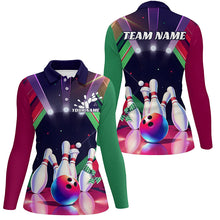 Load image into Gallery viewer, Custom Christmas Bowling Team Shirt For Women, Personalized Bowling Shirts Bowlers Outfits IPHW7843