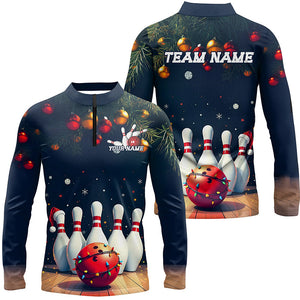 Christmas Bowling Shirts For Men, Custom Christmas Bowling Team Uniform Bowlers Otufits Gift IPHW7844