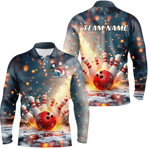 Custom Christmas Bowling Shirts For Men, Xmas Bowling Team Shirt Bowler Outfits IPHW7848