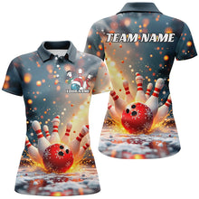 Load image into Gallery viewer, Custom Christmas Bowling Shirts For Women, Xmas Bowling Team Shirt Bowler Outfits IPHW7848