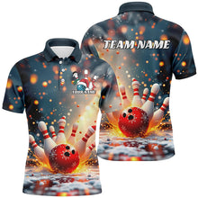 Load image into Gallery viewer, Custom Christmas Bowling Shirts For Men, Xmas Bowling Team Shirt Bowler Outfits IPHW7848