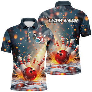 Custom Christmas Bowling Shirts For Men, Xmas Bowling Team Shirt Bowler Outfits IPHW7848