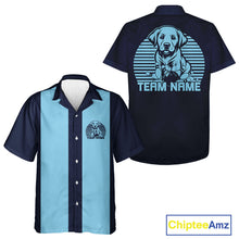 Load image into Gallery viewer, Custom Labrador Retriever Retro Button Up Bowling Shirt, Dog Bowling Shirt IPHW10220