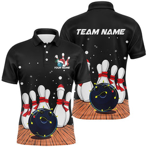 Red Custom Christmas Bowling Team Shirts For Men, Xmas Bowling Team Outfits Christmas Gifts IPHW7856