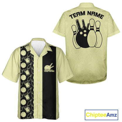 Custom Vintage Bowling And Beer Men And Women Shirts, Retro Bowling Beer Shirt IPHW10084