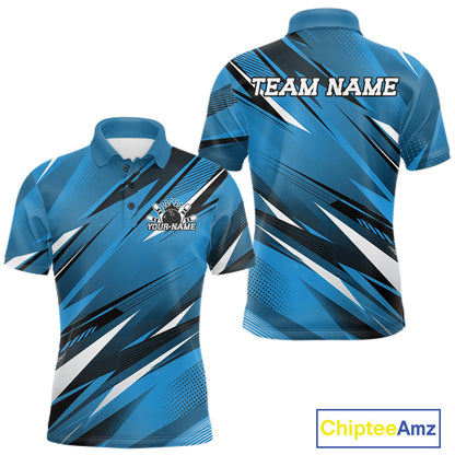 Blue sports jersey with black and white patterns, 'Team Name' text, and 'Chiptee Amz' branding.