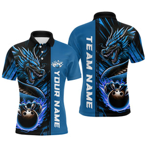 Custom Multi-Color Dragon Bowling Team Polo And Quarter-Zip Shirts For Men, Women, Kids IPHW5917