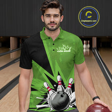 Load image into Gallery viewer, Custom Green Bowling Jerseys, Bowling Team Men Polo Shirts Bowling League Shirt IPHW9392