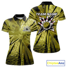 Load image into Gallery viewer, Custom Military Green Camouflage Bowling Team Polo Shirts For Women, Bowling League Shirt IPHW9384