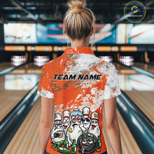Load image into Gallery viewer, Custom Orange Drunk Bowling Ball And Pins Bowling And Beer Shirt, Funny Bowling Jersey IPHW11263