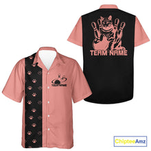 Load image into Gallery viewer, Custom Retro 50S Cat Bowling Button Up Shirt Men And Women, Vintage Cat Bowling Shirt IPHW10100