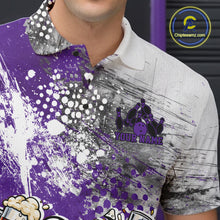 Load image into Gallery viewer, Custom Angry Bowling Ball And Pin Fight Funny Shirt, Purple Bowling And Beer Shirt IPHW11252
