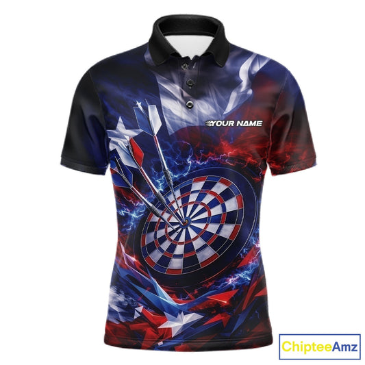 Custom Thunder Lightning Texas Flag Dart Team Shirts For Men, Women And Kids, Texas Dart Jerseys IPHW10402