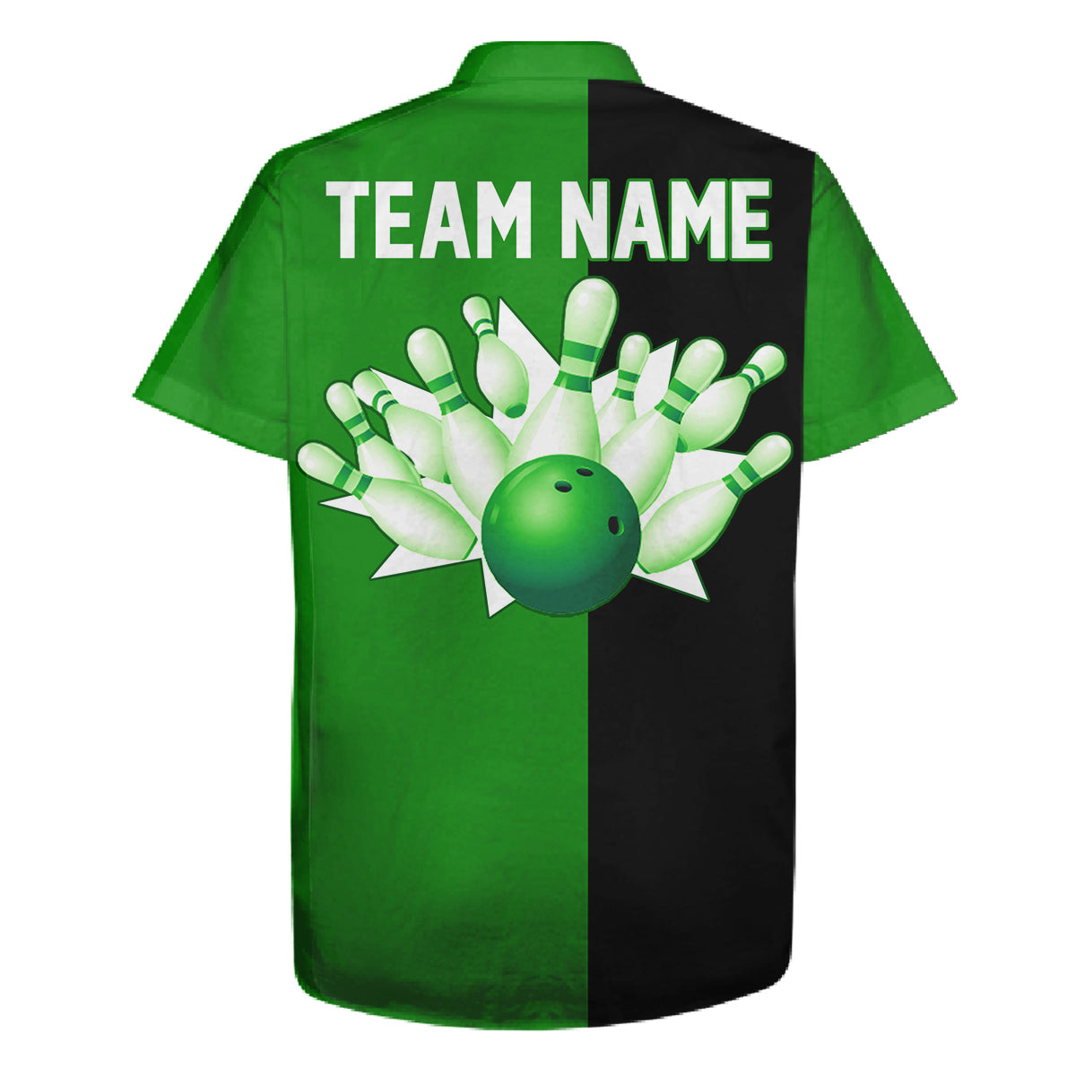 Green and Black retro vintage Bowling Hawaiian Shirt custom Bowling team jerseys NQS11564