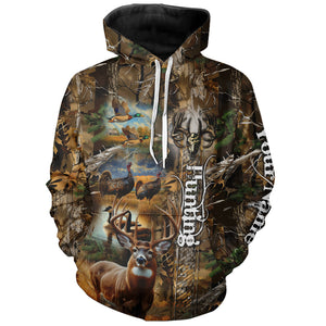 Deer Hunting Camo Customize Name 3D All Over Printed Shirts Personalized gift For Hunting Lovers NQS697