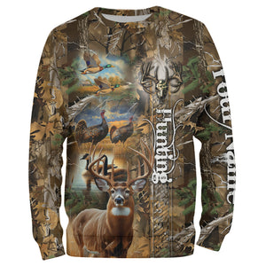 Deer Hunting Camo Customize Name 3D All Over Printed Shirts Personalized gift For Hunting Lovers NQS697