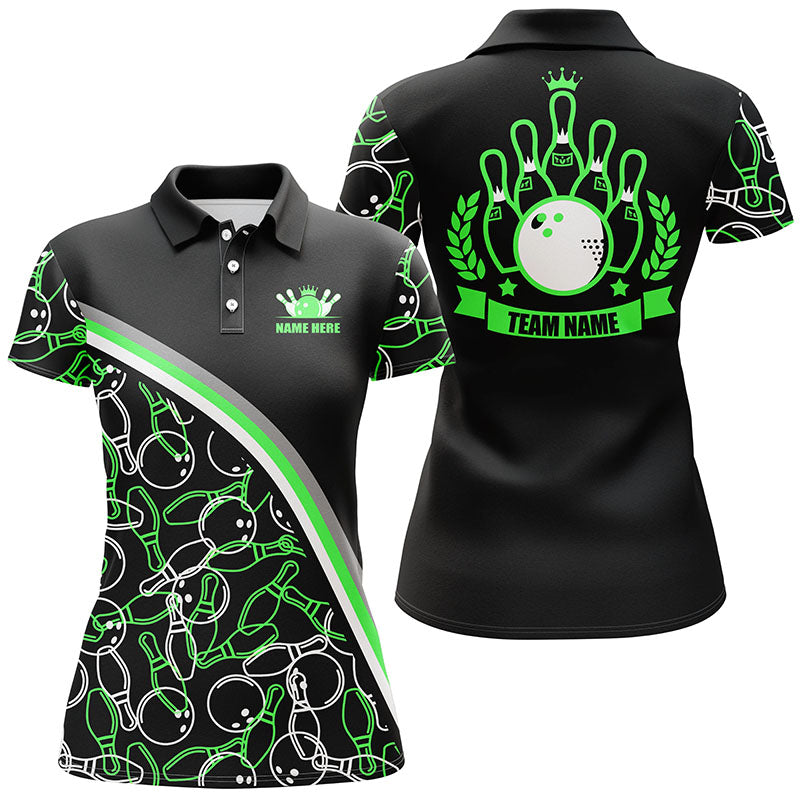 Custom bowling shirt for women – personalized team jersey front view