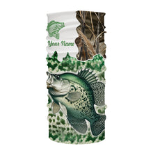 Load image into Gallery viewer, Personalized Crappie Fishing jerseys green scales camo Long Sleeve Fishing sun protection shirts NQS3724