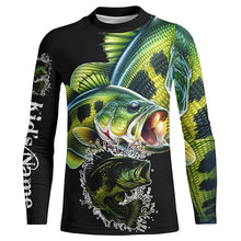 Load image into Gallery viewer, Largemouth Bass Fishing Customize Name long sleeves fishing shirts NQS1795