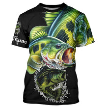 Load image into Gallery viewer, Largemouth Bass Fishing Customize Name long sleeves fishing shirts NQS1795