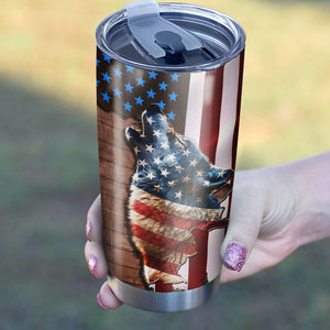 1PC American coyote hunting To my Dad hunter Custom Tumbler Cup - Personalized hunting gift for dad NQSD120