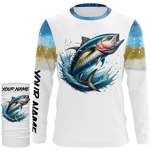 Tuna Fishing Scales Custom long sleeve Fishing Shirt, personalized Tuna fishing apparel NQS578