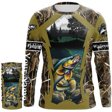 Load image into Gallery viewer, Walleye Fishing Customize Camo 3D All Over Printed Shirts Personalized Gift NQS456