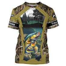 Load image into Gallery viewer, Walleye Fishing Customize Camo 3D All Over Printed Shirts Personalized Gift NQS456