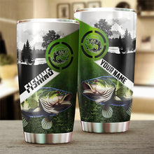 Load image into Gallery viewer, 1PC Largemouth Bass Fishing Tumbler green camo Customize Tumbler Cup - Personalized fishing gift NQSD171