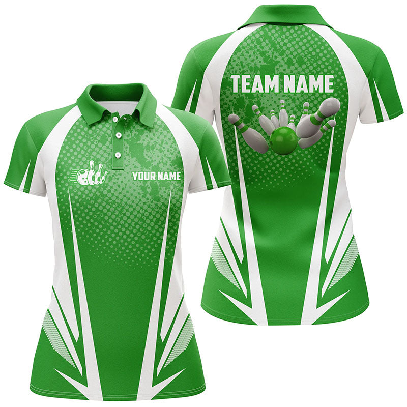 Custom bowling shirt for women – personalized team jersey front view