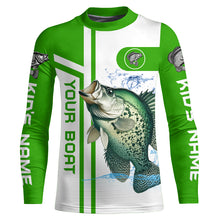 Load image into Gallery viewer, Crappie fishing Customize name and boat name fishing shirts for men, custom fishing apparel NQS3072